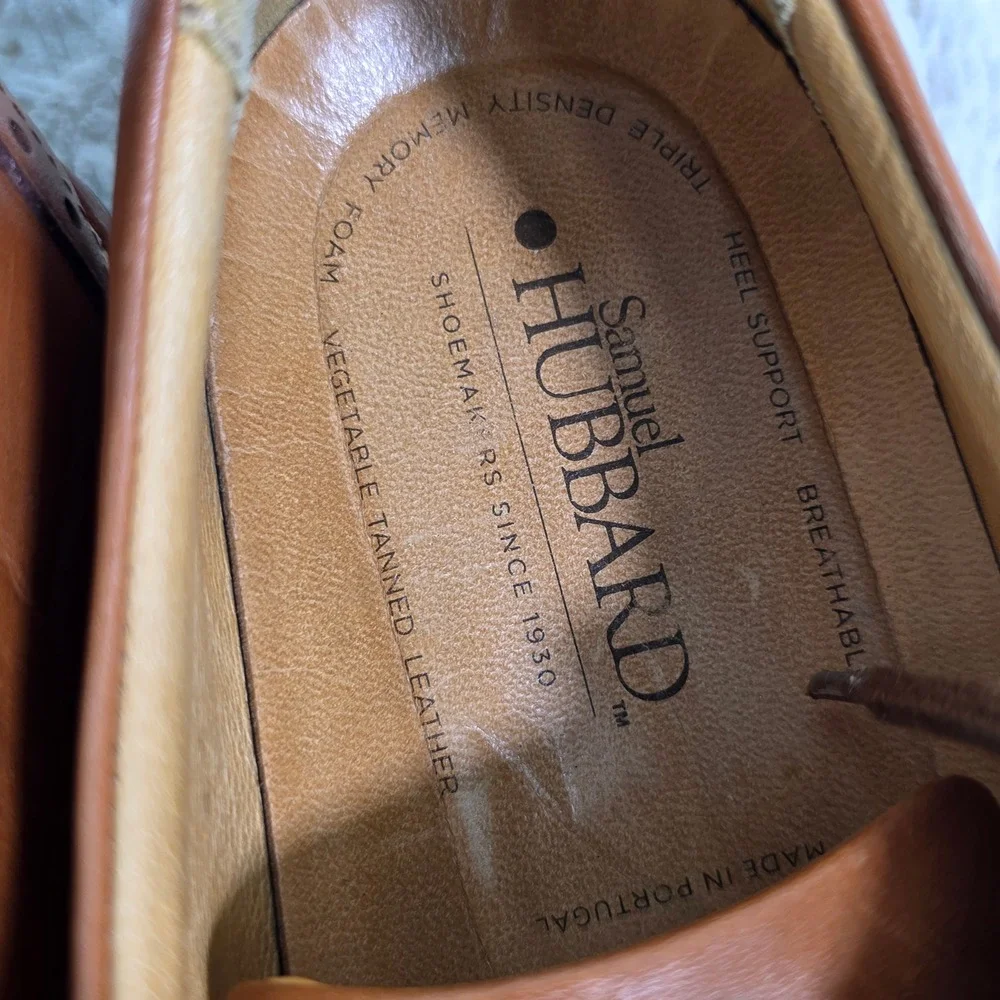 Samuel Hubbard Market‎ Cap Oxford Loafers Shoes Tan Leather Mens 11 Excellent